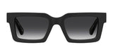 Moschino MOS 214/S Black Rectangular Unisex Sunglasses 52mm