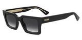 Moschino MOS 214/S Black Rectangular Unisex Sunglasses 52mm