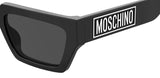 Moschino MOS166/S Grey Lens Men's Sunglasses - Black Frame