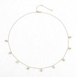 0.90 Carat Genuine Zambian Emerald 10K Yellow Gold Necklace