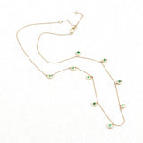 0.90 Carat Genuine Zambian Emerald 10K Yellow Gold Necklace