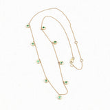 0.90 Carat Genuine Zambian Emerald 10K Yellow Gold Necklace