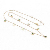 0.90 Carat Genuine Zambian Emerald 10K Yellow Gold Necklace