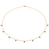 0.90 Carat Genuine Zambian Emerald 10K Yellow Gold Necklace