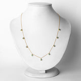 0.90 Carat Genuine Zambian Emerald 10K Yellow Gold Necklace