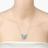 5.54 Carat Genuine Swiss Blue Topaz .925 Sterling Silver Necklace