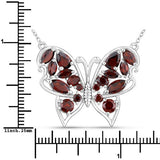 4.60 Carat Genuine Garnet .925 Sterling Silver Necklace