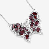 4.60 Carat Genuine Garnet .925 Sterling Silver Necklace