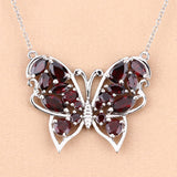 4.60 Carat Genuine Garnet .925 Sterling Silver Necklace