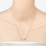 0.24 Carat Genuine Aquamarine .925 Sterling Silver Necklace