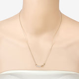 0.30 Carat Genuine Blue Topaz .925 Sterling Silver Necklace