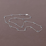 1.98 Carat Genuine Blue Sapphire .925 Sterling Silver Necklace