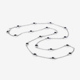 1.98 Carat Genuine Blue Sapphire .925 Sterling Silver Necklace