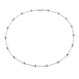 1.80 Carat Genuine Tanzanite .925 Sterling Silver Necklace