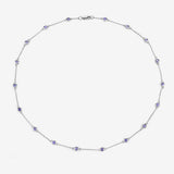 1.80 Carat Genuine Tanzanite .925 Sterling Silver Necklace
