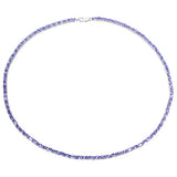 21.50 Carat Genuine Tanzanite .925 Sterling Silver Necklace