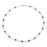 8.10 Carat Genuine Garnet .925 Sterling Silver Necklace