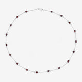 8.10 Carat Genuine Garnet .925 Sterling Silver Necklace