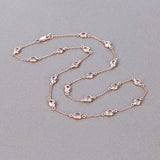 4.86 Carat Genuine Morganite .925 Sterling Silver Necklace