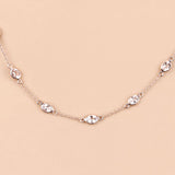 4.86 Carat Genuine Morganite .925 Sterling Silver Necklace