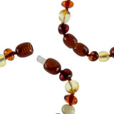 Babyjem Amber Teething Bracelet for Babies - Natural Pain Relief, Individually Knotted Amber Stones