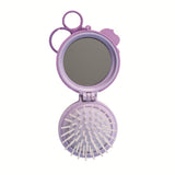 Nascita Folding Hairbrush with Mirror in Purple