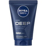 Nivea Men Deep Dimension Face & Beard Wash Gel 100 ml