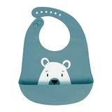 Sevi Bebe Silicone Baby Bib - Waterproof, Adjustable, and Easy to Clean for Mess-Free Mealtime