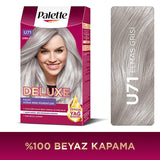 Palette Deluxe U71 Elmas Grisi Hair Dye - Long-Lasting Gray Hair Color with Nourishing Properties
