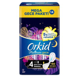 Orkid Platinum Night Extra Sanitary Pads with Wings 14 Count