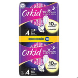 Orkid Platinum Night Sanitary Pads for Extra Protection 10 Count