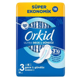 Orkid Ultra Extra Night Sanitary Pads for Secure Sleep 18 Count