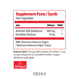 Orzax Ocean Coenzyme Q10 Dietary Supplement 30 Capsules