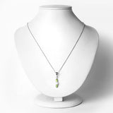 1.40 Carat Genuine Peridot and Pearl .925 Sterling Silver Pendant