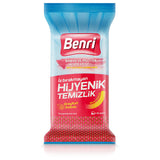 Benri Bathroom and Kitchen Hygiene Wipes 50 Count - Effective Cleaning Solution for Sink, Countertop, and Ceramic Surfaces