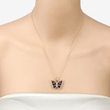 1.67 Carat Genuine Blue Sapphire and White Zircon .925 Sterling Silver Pendant