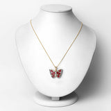 2.07 Carat Genuine Ruby and White Zircon .925 Sterling Silver Pendant