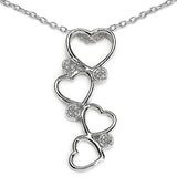 0.07 Carat Genuine White Diamond .925 Sterling Silver Pendant