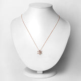 0.99 Carat Genuine Morganite 10K Rose Gold Pendant