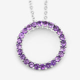 0.72 Carat Genuine Amethyst .925 Sterling Silver Pendant