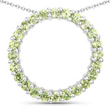 0.84 Carat Genuine Peridot .925 Sterling Silver Pendant