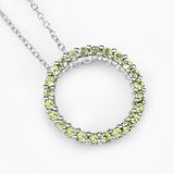 0.84 Carat Genuine Peridot .925 Sterling Silver Pendant