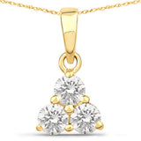0.51 Carat Genuine Lab Grown Diamond 14K Yellow Gold Pendant