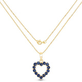 0.64 Carat Genuine Blue Sapphire 10K Yellow Gold  Pendant
