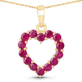 0.43 Carat Genuine Ruby 10K Yellow Gold  Pendant