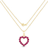 0.43 Carat Genuine Ruby 10K Yellow Gold  Pendant