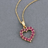0.43 Carat Genuine Ruby 10K Yellow Gold  Pendant