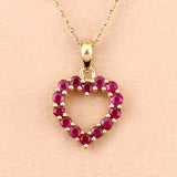 0.43 Carat Genuine Ruby 10K Yellow Gold  Pendant