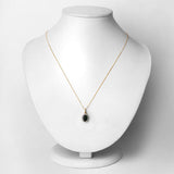 1.39 Carat Genuine Green Tourmaline and White Diamond 14K Yellow Gold Pendant
