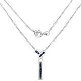 0.72 Carat Genuine Blue Sapphire .925 Sterling Silver Pendant